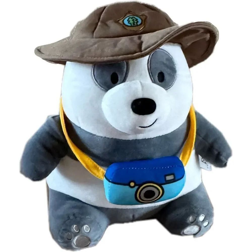 We Bare Bears mountaineering panda kids unisex plush toy teddy bear